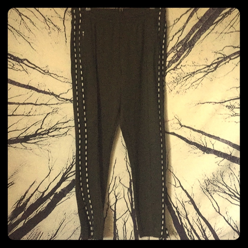 Olive Green and Black Pink Sweatpants